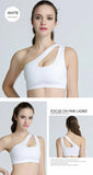 One-Shoulder Yoga Sports Bra: Sexy, Wire-Free, Push-Up Crop Top