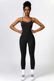 Open Back Spaghetti Strap Sports Jumpsuit