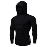 Men's Sports Running Fitness Hoodie with Mask: Casual Comfort with Style